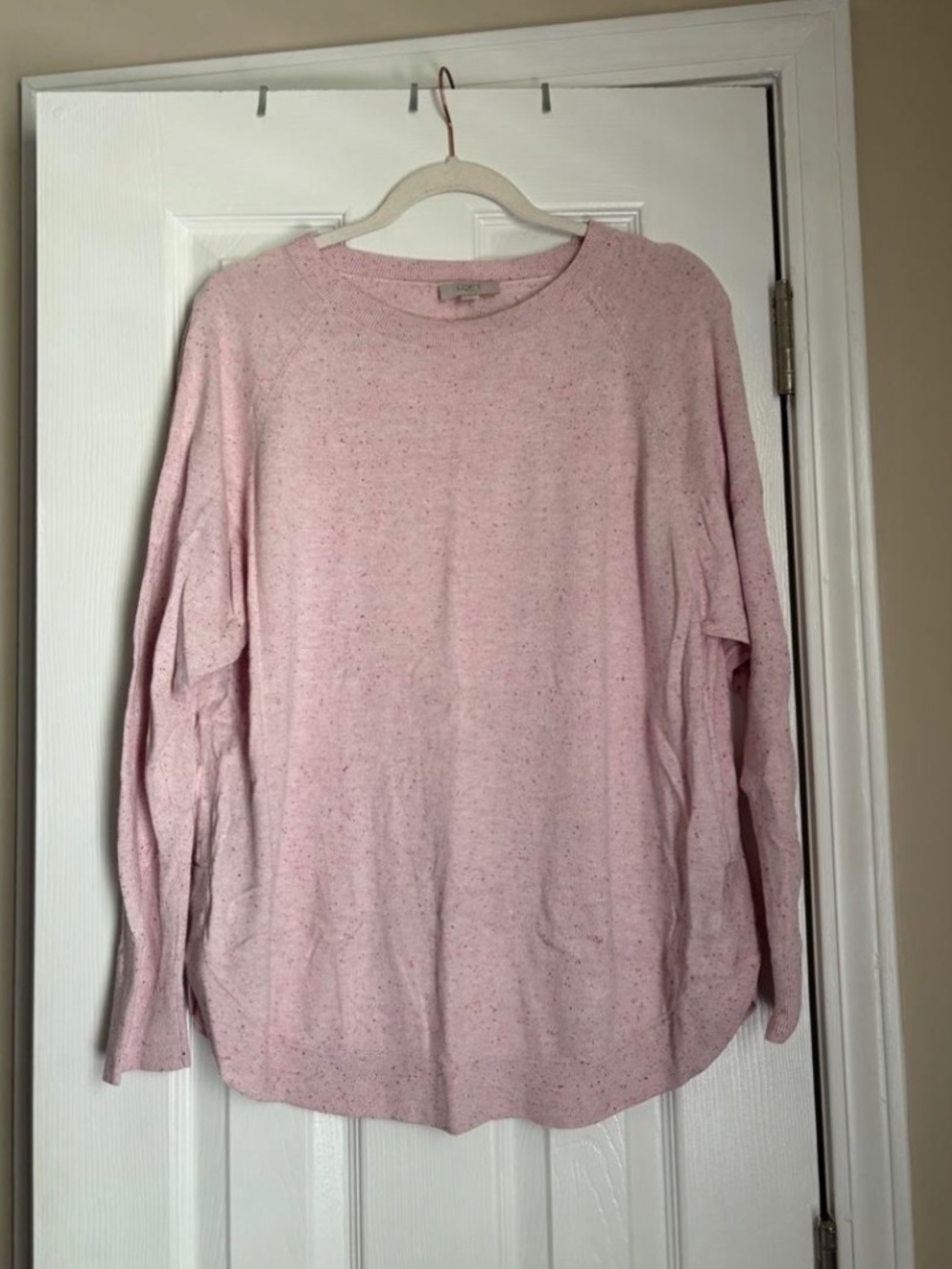 Pink Long Sleeve LOFT Blouse